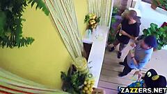 i handjob a big cock while servin lemonade, dani daniels style