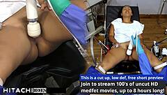 I feel so overwhelmed as freshman Melany Lopez endures mandatory Hitachi orgasm from Doctor Tampa in hospital