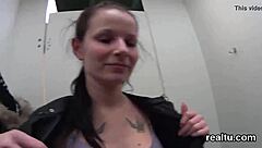 Striking czech teen 18+ tempted in the mall and banged in pov