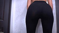 My big booty gets attention in the pool bathroom