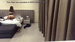 Hidden cam catches cheating asian slut riding