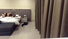 Hidden cam catches cheating asian slut riding