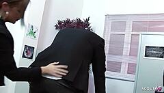 Fitness Milf With Big Tits Gets Creampie In Asshole From Monster Cock Trainer