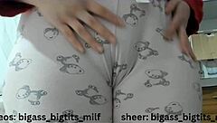 Mature Woman Masturbates In Pajamas With Camel Toe