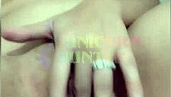 rubbing my curvy pussy and fingering my ass on bed