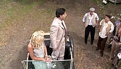 Amber rayne hannah west and kaci star in outdoor gangbang