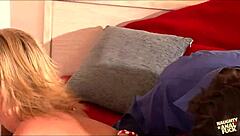 I saw a blonde vixen get a facial after anal sex