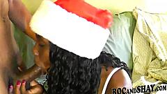 sexy ebony girlfriend christmas fuck