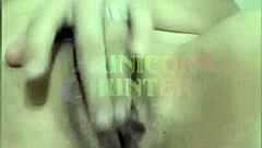 rubbing my curvy pussy and fingering my ass on bed