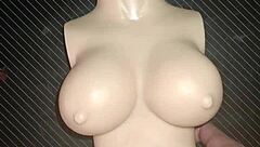 My sexy curvy doll begged for anal sex while I squeezed her small tits