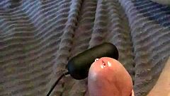Handless Guy Uses Vibrator for Intense Toys Play Leading to Cumshot