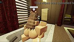 brunette with a fat ass sucks and fucks in the bathtub