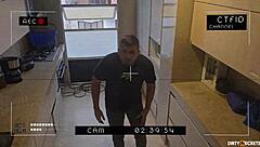 I fuck my boss's stepdaughter behind his back in the bedroom, licking her tits.