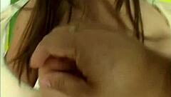 Hot Brunette Feels Intense Pleasure During POV Casting Couch Blowjob Closeup.