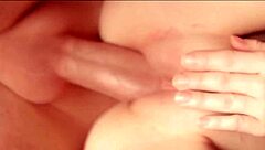Petite 18+ fat amateur's hairless pussy fucked and creampied with moaning cumshot