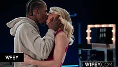 Fit Blonde Hotwife Cassie Bender Receives BBC Creampie. Hubby Watches the Interracial Doggystyle Action