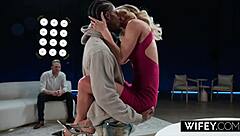 Fit Blonde Hotwife Cassie Bender Receives BBC Creampie. Hubby Watches the Interracial Doggystyle Action