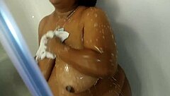 shower time in hotel with big tits