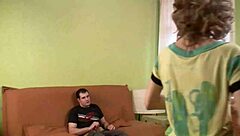 Young Teen Girlfriends with Bubble Butts Suck and Swallow Every Drop from Hard Cock