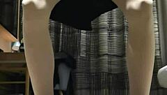 Does the tranny femboy cum in dress?