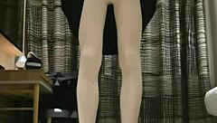 Does the tranny femboy cum in dress?