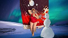 Granny Carmen Claus as Santa's Favorite Toy Gets Missionary Fucked by Cougar BBW to Creampie