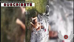 masturbating outdoors in public river, step brother records for voyeurs!
