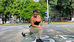 i'm silvana lee, a busty milf who fucked a fitness bodybuilder in the park