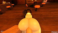 Wow, That Slut Takes Big Cock in Her Ass Fucking POV at the Bar!