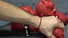 Two Demons Face To Face In Sensual Roleplay With Real Doll.