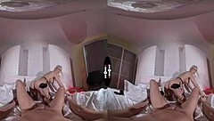 Blonde Personal Assistant in Dark Room VR