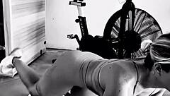 Creeper captures MSACS during her intense ass-focused workout session.