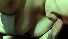 Sexy babe gives sloppy blowjob, cum in mouth 😋💦