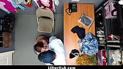 Officer Makes Pussy Juices Drip On Desk