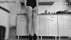 housewife fucked hard in kitchen on cam