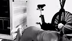 Creeper captures MSACS during her intense ass-focused workout session.