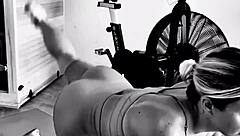 Creeper captures MSACS during her intense ass-focused workout session.