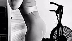 Creeper captures MSACS during her intense ass-focused workout session.