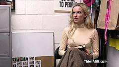 Caught Cougar Fingering Stolen Dildos at Office?