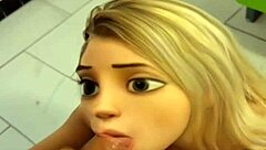 Petite teen 18+ Elsa takes big black cock cumshot in public bathroom outdoor