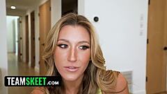 Teen couple adds third for lesbian threesome