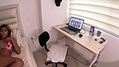 spanish photographer seduces horny latina for wet pussy licking and assplay during photoshoot