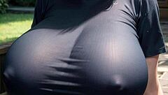 Ai Generated Beautiful Model Girl With Big Tits And Balloon