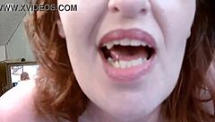 Curvy redhead Dawn talks dirty while showing off big ass