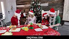 Pervy Family Feels Passion In Christmas Orgy