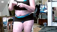 Curvy redhead Dawn talks dirty while showing off big ass