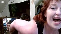 Curvy redhead Dawn talks dirty while showing off big ass