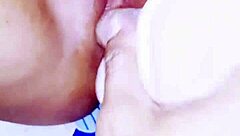 Wife uses dildo for multiple orgasms and squirting in homemade video