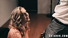 Tiffany Watson sucks monster cock in office