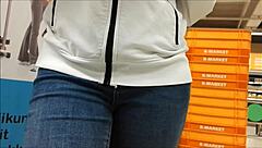 Detailed Hidden Cam Footage Of Teen's Ass In Tight Jeans, High Definition Amateur Video